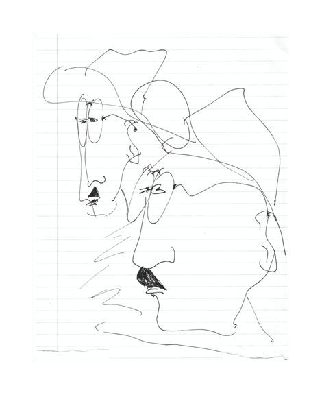 Serie Fernando Pessoa I schwarzer Stift I 18,5 x 22,5 I 1988