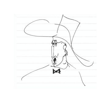 Serie Fernando Pessoa I schwarzer Stift I 10,5 x 12,0 I 1988