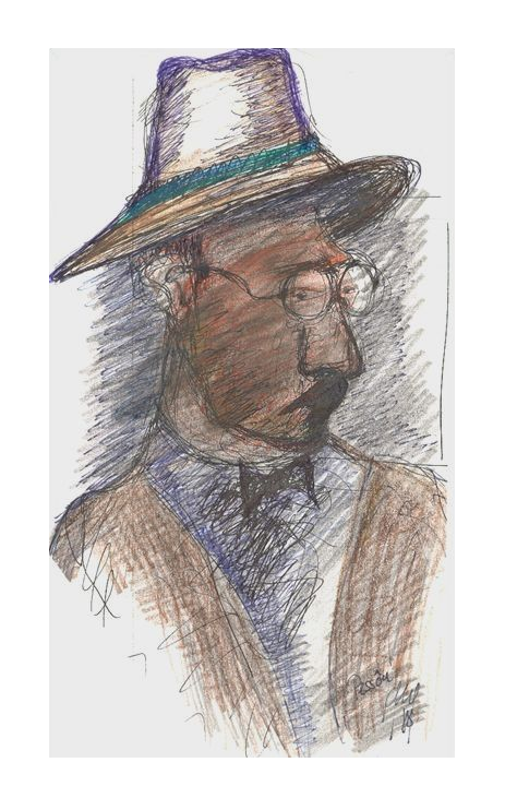 Pessoa I Serie Fernando Pessoa I Buntstift I 15,5 x 29,0 I 1988