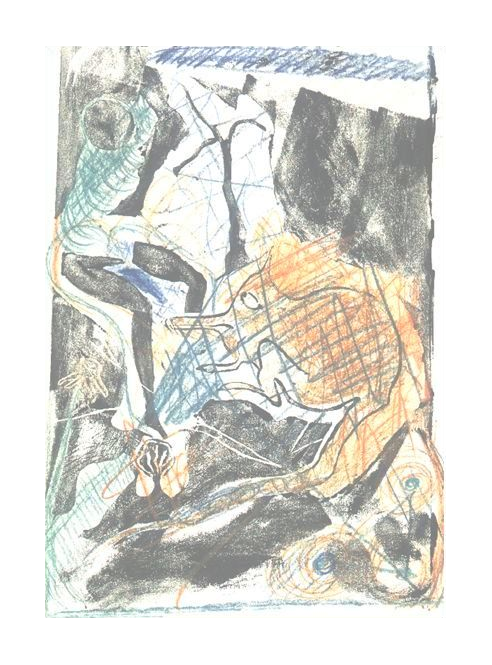 Linolschnitt mit Buntstift I 21,0 x 29,5 I 1978