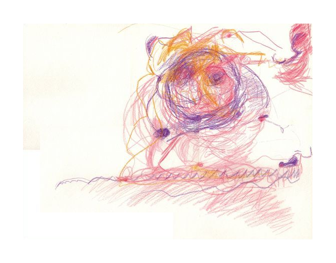 Sonnengesicht I Buntstift I 48,0 x 36,0 I 2015